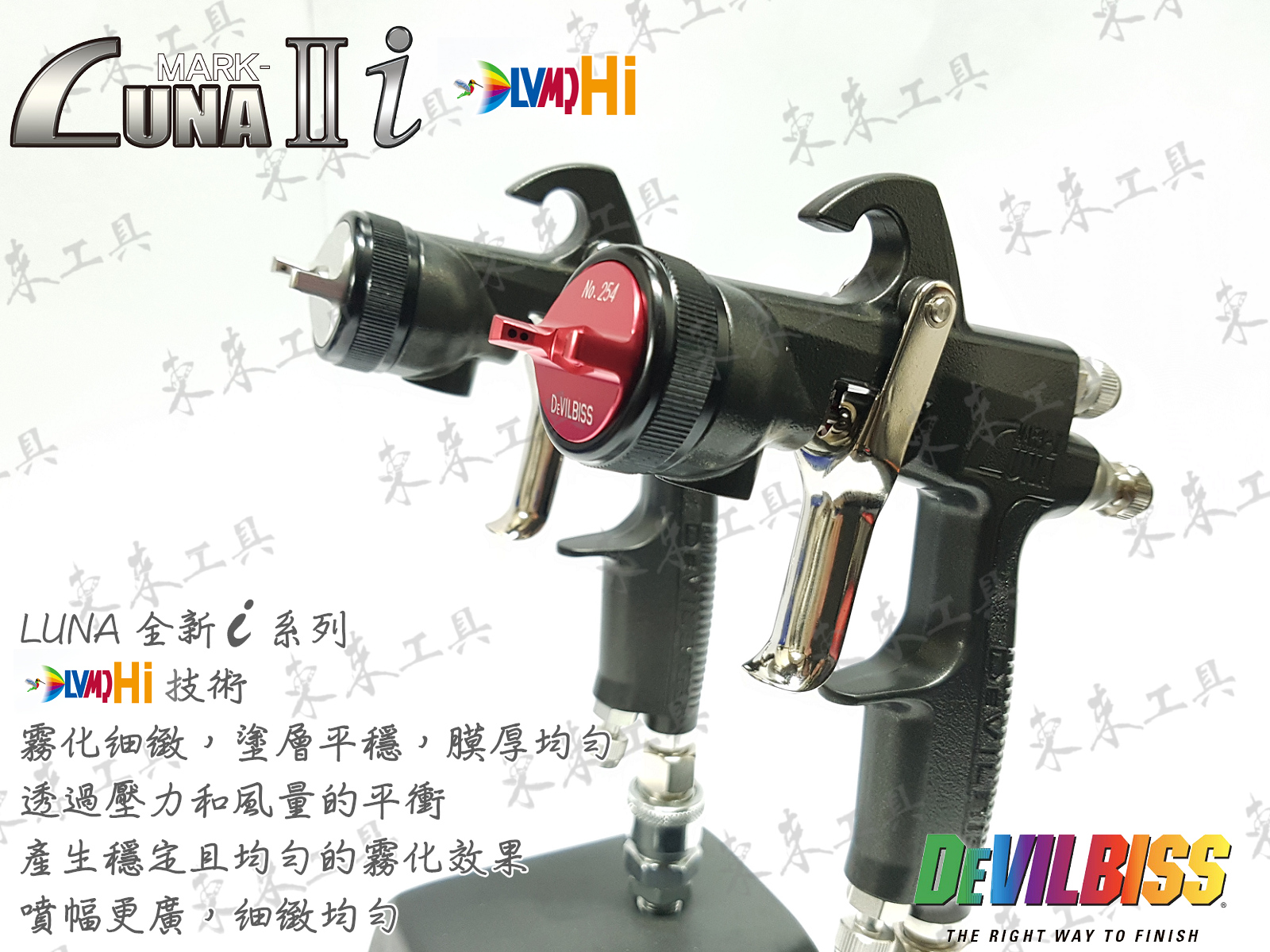 DEVILBISS LUNA MARK-II No.254 カップ付き スプレーガン エアツール