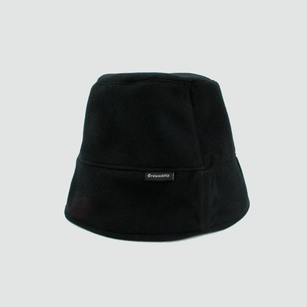 短毛呢鐘形帽 -黑色