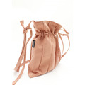 細壓褶綁帶斜背包-珊瑚粉_3