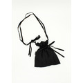 細壓褶綁帶斜背包-黑色_1