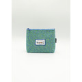 色織毛呢雜物包-藍綠色