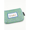 色織毛呢卡夾零錢包-藍綠色_1