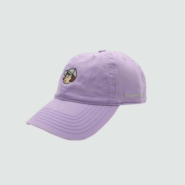 小妹刺繡棒球帽-淡紫色
