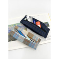 2way拉鍊雜物包/筆袋- 卡其/深藍_4