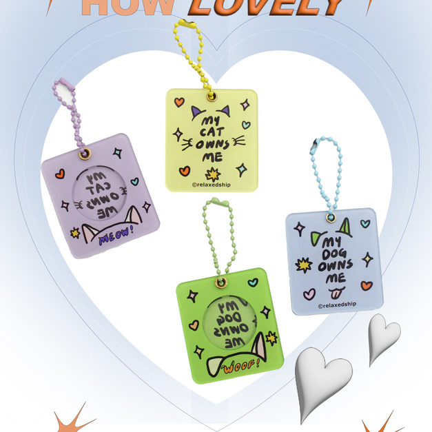 My dog/cat owns me相框鑰匙圈（附龍蝦扣鑰匙圈）