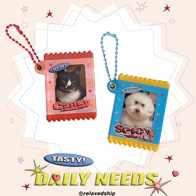 洋芋片/糖果袋相框鑰匙圈（附龍蝦扣鑰匙圈）