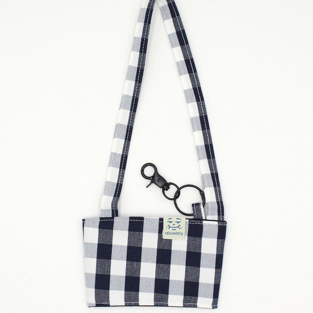 格紋飲料提袋-丈青