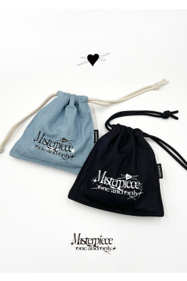 Masterpiece丹寧束口袋 -黑色/淺藍