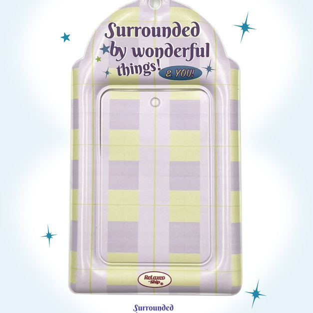 被美好事物圍繞卡套-紫色格紋