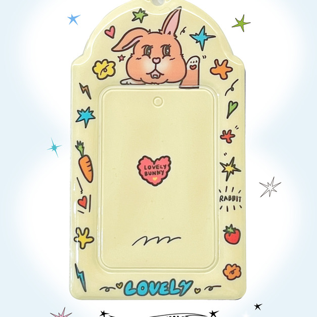 LOVELY BUNNY兔兔亮面卡套