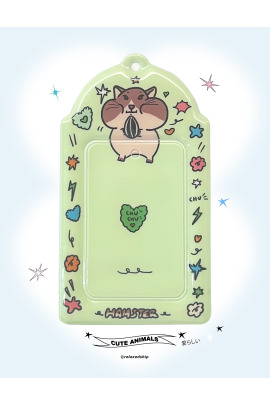 CHU HAMSTER 可愛小鼠鼠亮面卡套
