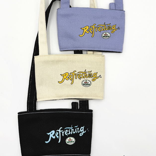 Refreshing飲料提袋-黑/藍/米白