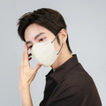 【任兩件$520】N95 立體醫療口罩│氣密型│奶油白│棕灰耳│30入_2