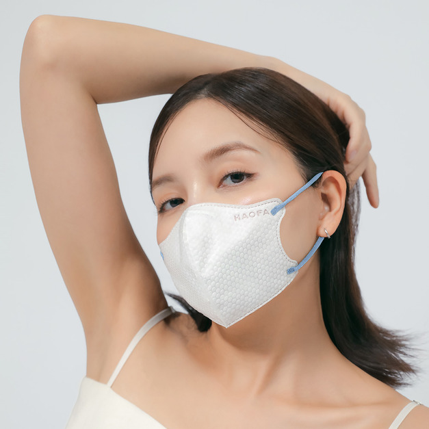 N95 立體醫療口罩│氣密型│彩耳款│湖水藍│10入