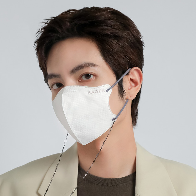 N95 立體醫療口罩│氣密型│彩耳款│淺灰│10入