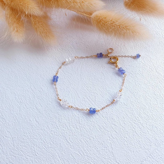 ｜14kgf輕珠寶｜天然丹泉石.赫基蒙手鍊