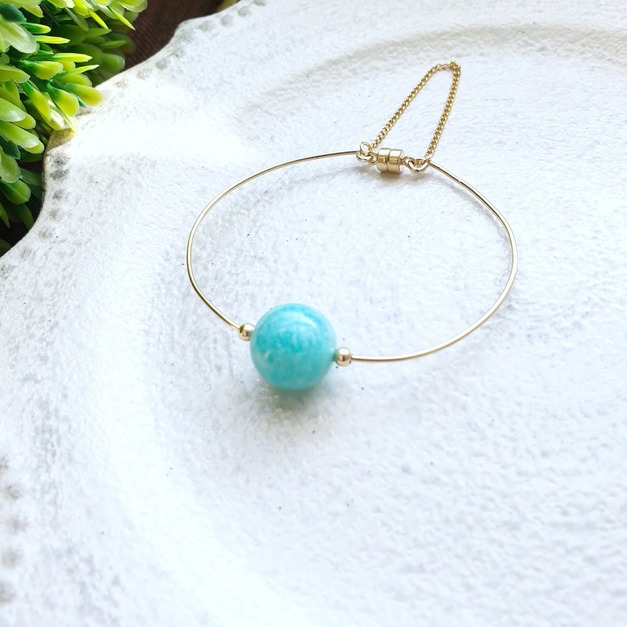 ｜14kgf輕珠寶｜天然石磁扣式手鐲