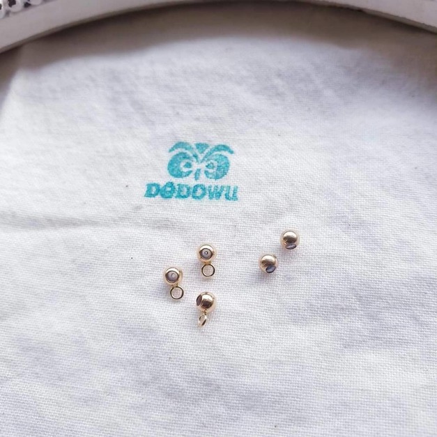 ｜DIY材料｜正版14K注金不退色  調節豆  有吊環