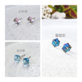│晶鑽系列│立體冰塊3色奧地利水晶耳針_3