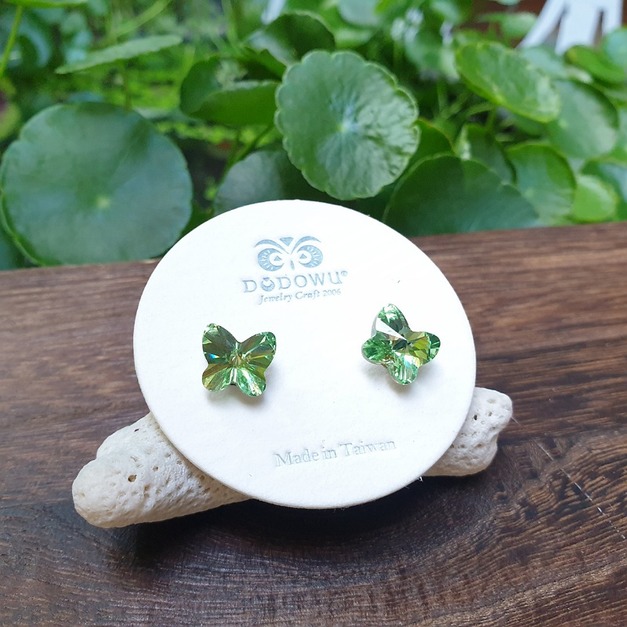 │晶鑽系列│花園裡翩翩飛舞的蝴蝶耳針