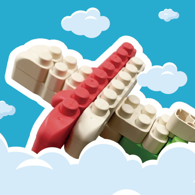 MiToy米多益｜天然米香積木-翱翔之翼(含品牌收納袋)