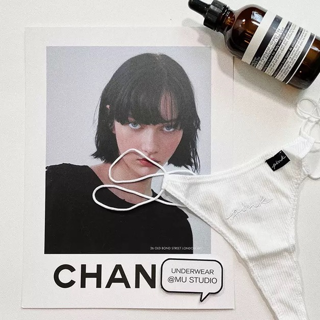 無痕運動棉繩質感白