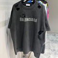 BALENCIAGA 破洞圓領短袖T_5