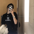 CHANEL 袖口毛邊短袖T-情侶款(第二件半價)