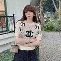 CHANEL 小香風-鏤空數字針織毛衣_2