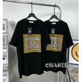 CHANEL 小香植絨燙鑽短袖T_6
