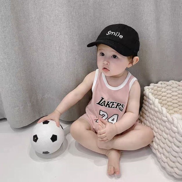 韓版寶寶籃球連身衣-粉73