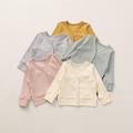 純棉素色薄外套-粉80,米色80,綠80,綠100