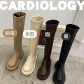 MUYI愛用推薦款♡媽咪的長靴-黑37,奶茶35