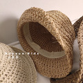 森林系草編漁夫帽-米白,麻,咖_3