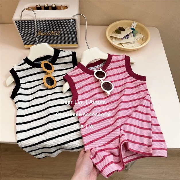 條紋餅乾背心裙