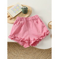 微甜風荷葉花邊短褲-白100/黃80,90,100/粉80,110_9