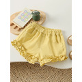 微甜風荷葉花邊短褲-白100/黃80,90,100/粉80,110_10