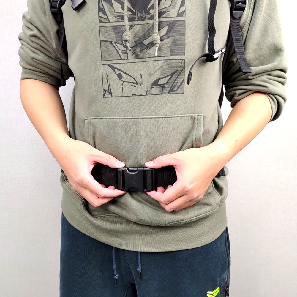 二代都會玩家軍事風格後背包-後背包的正確揹負方式