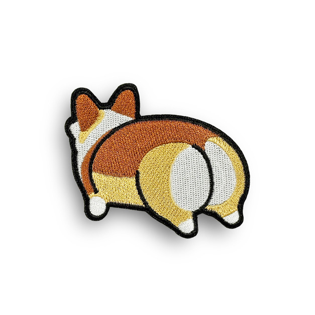 戰術風格魔鬼氈布章-A156A-柯基背影