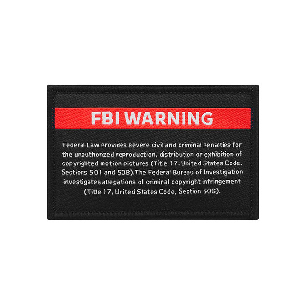 戰術風格魔鬼氈布章-A066-FBI警告