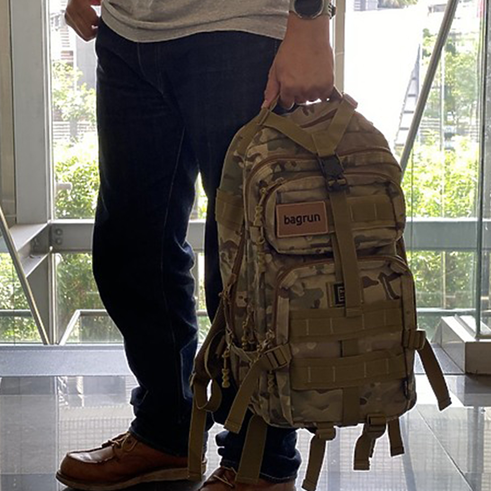 bagrun 二代都會玩家軍事風格瞬開後背包 一款多功能/好背/好看的背包