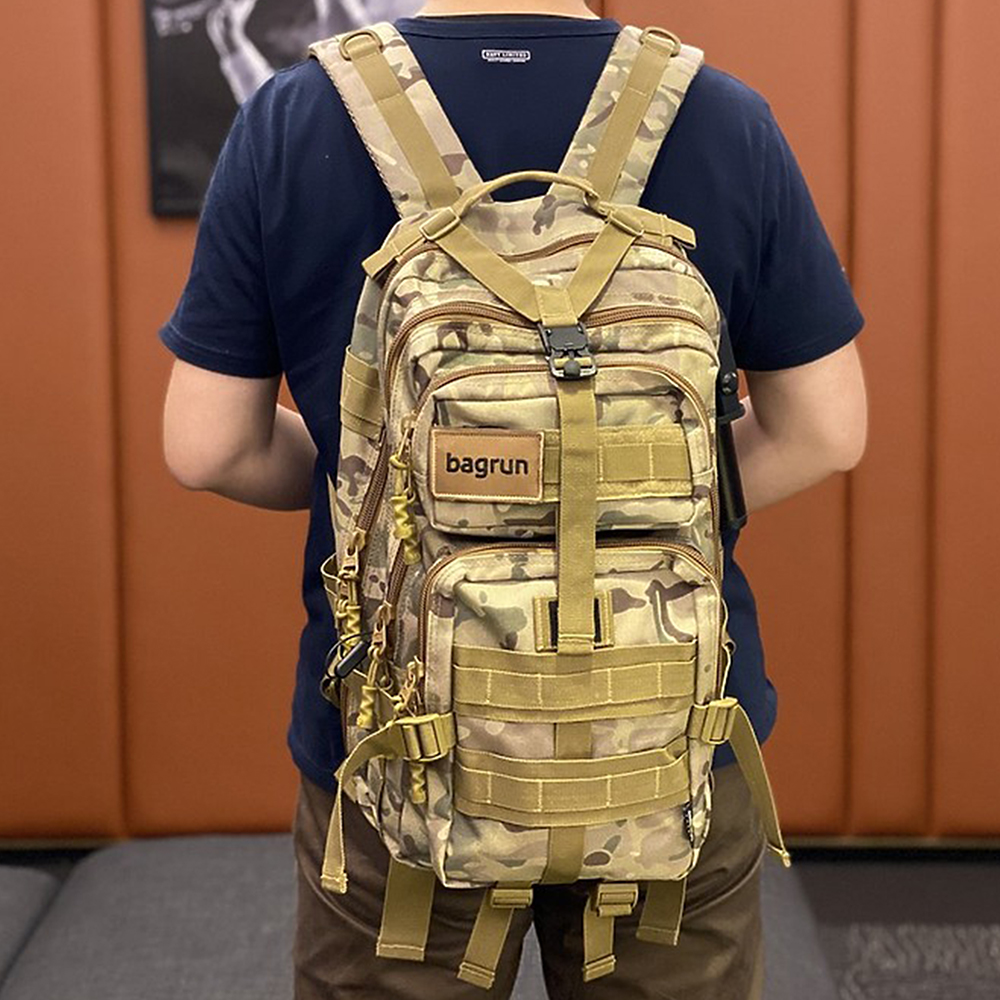 bagrun 二代都會玩家軍事風格瞬開後背包 一款多功能/好背/好看的背包