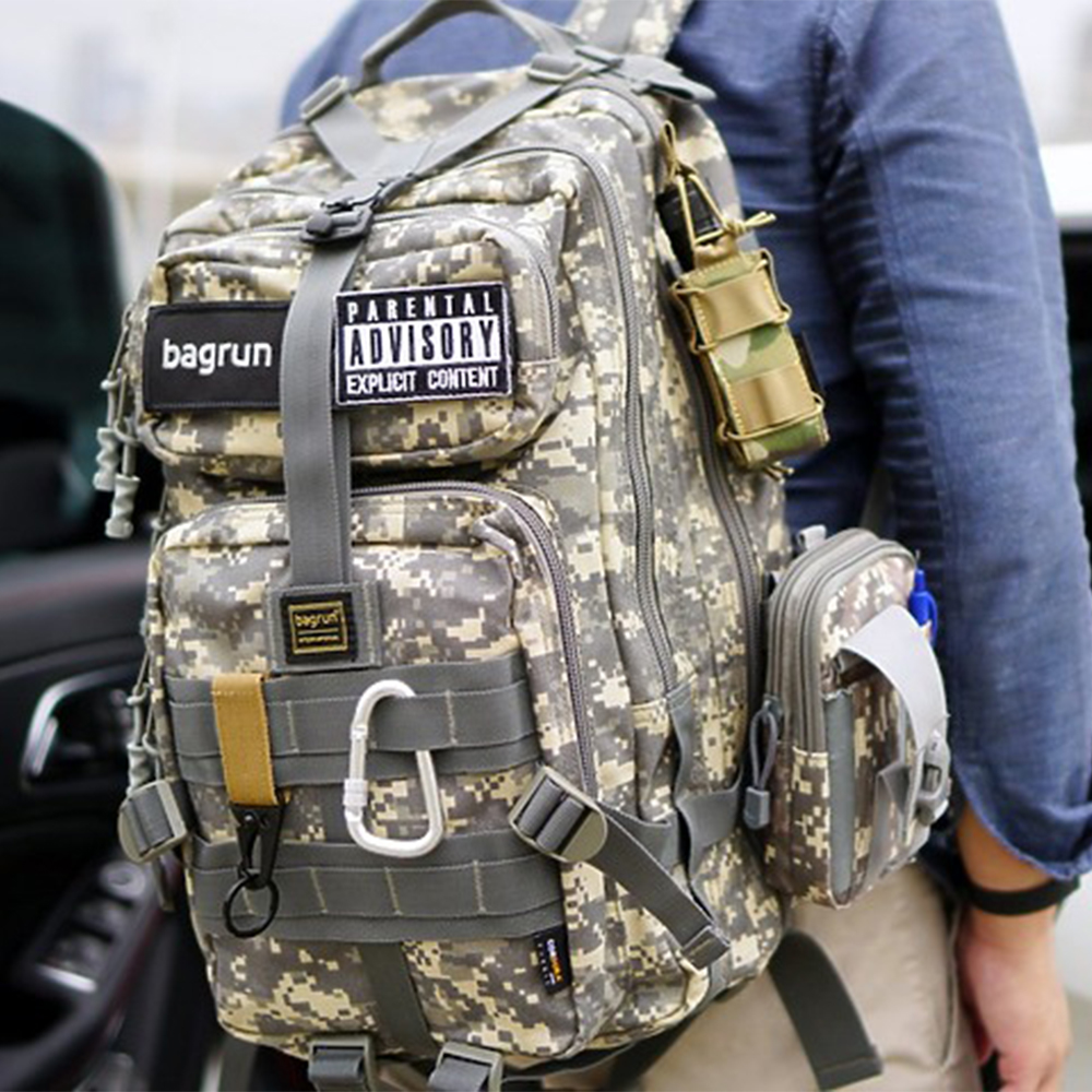 外出最佳機能背包 bagrun 二代都會玩家軍事風格瞬開後背包 暮色迷彩