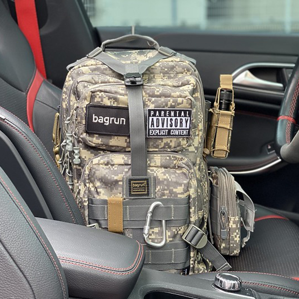 外出最佳機能背包 bagrun 二代都會玩家軍事風格瞬開後背包 暮色迷彩