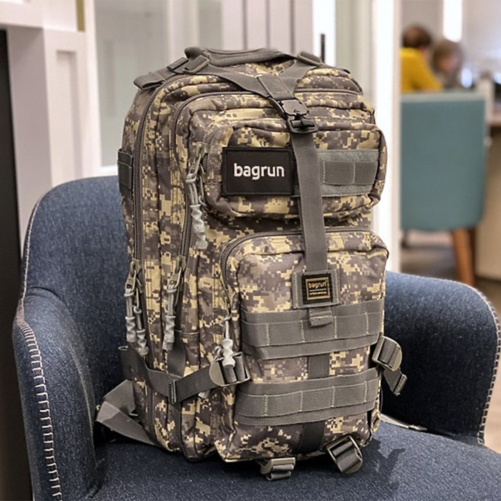 外出最佳機能背包 bagrun 二代都會玩家軍事風格瞬開後背包 暮色迷彩