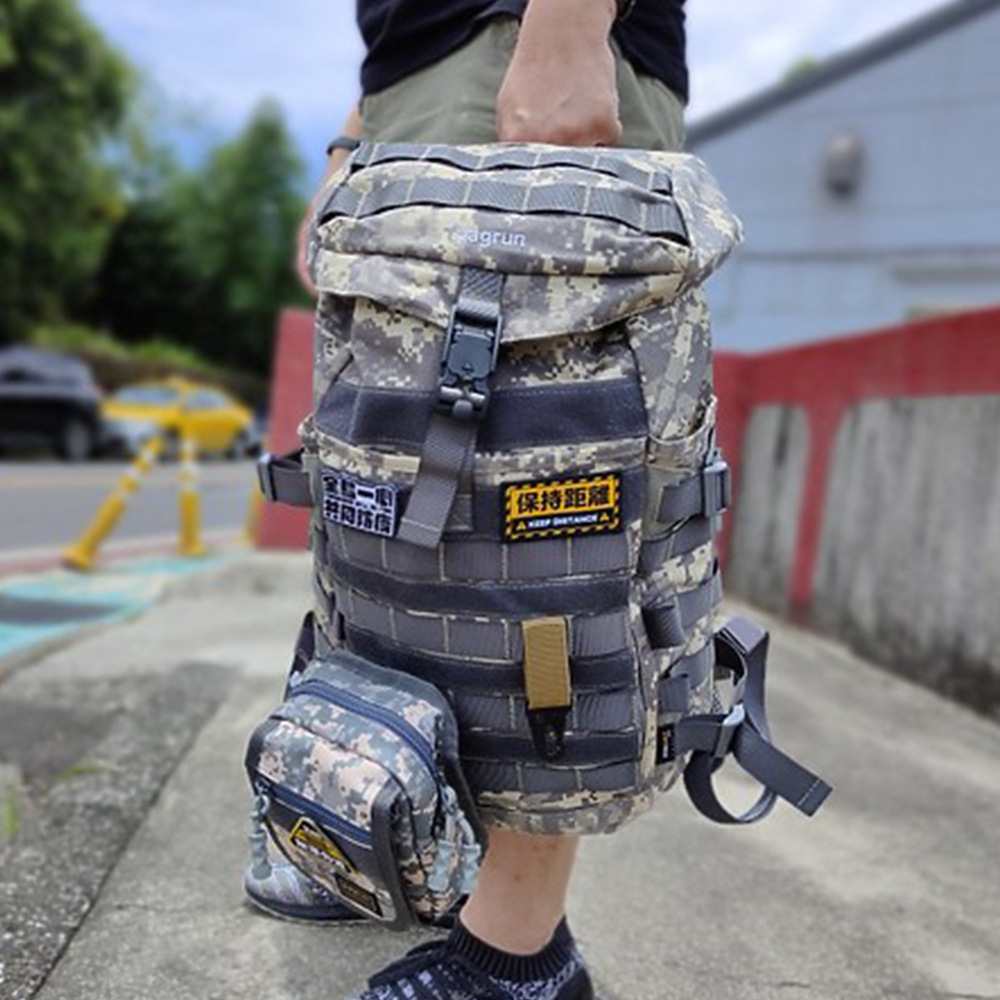 同島一心 共同防疫｜暮色迷彩 bagrun 都會玩家瞬開翻蓋後背包