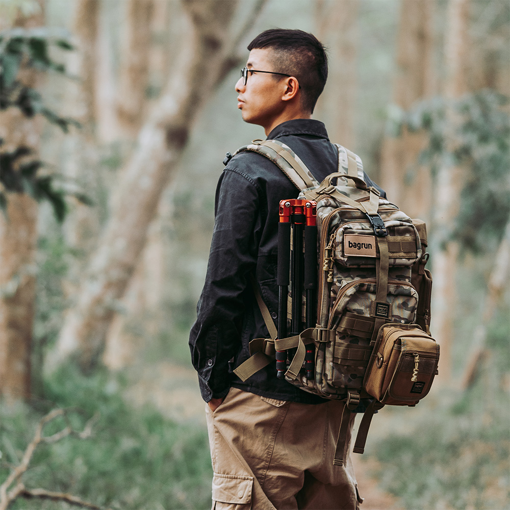 都會玩家軍事風格後背包-戰地迷彩十分迷人