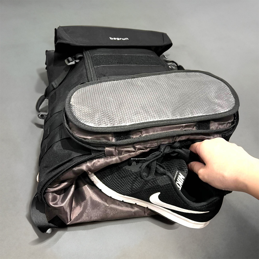 多夾層後背包推薦：bagrun運動玩家軍風後背包