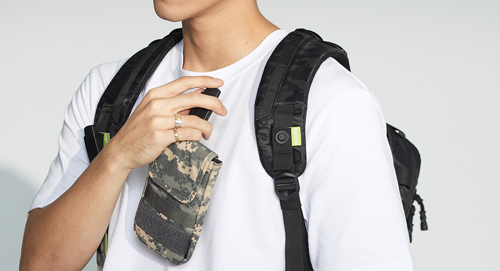 bagrun潮流玩家軍風迷彩後背包