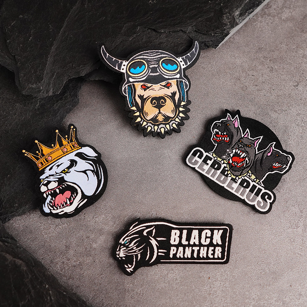 戰術風格魔鬼氈布章-A136A-黑豹